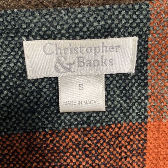 Christopher & Banks Shacket Shirt Jacket in Fall Colors Sz S - Picture 10 of 12